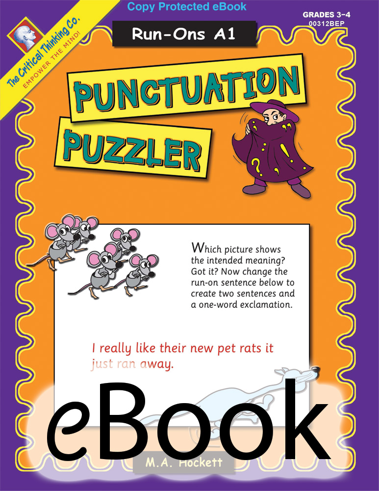 Punctuation Puzzler: Run-Ons A1 - eBook