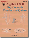 Algebra I & II Key Concepts, Practice, and Quizzes