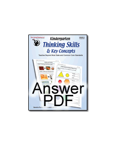 Kindergarten Thinking Skills & Key Concepts: Answer PDF